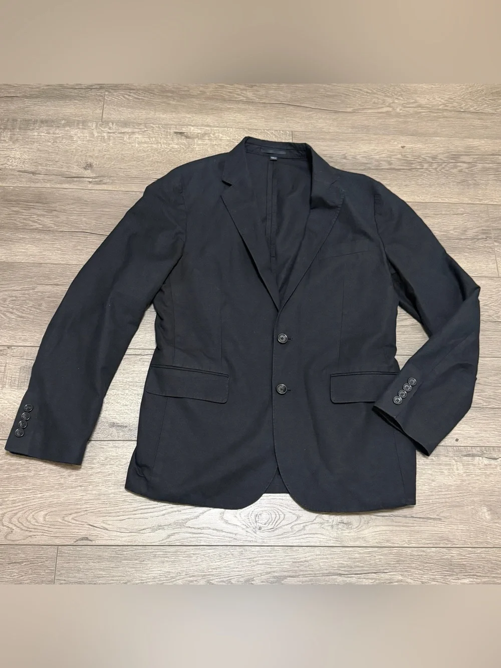 J Crew Blazer Men Irish Linen Ludlow Slim Unstructured Sport Coat Black 38S